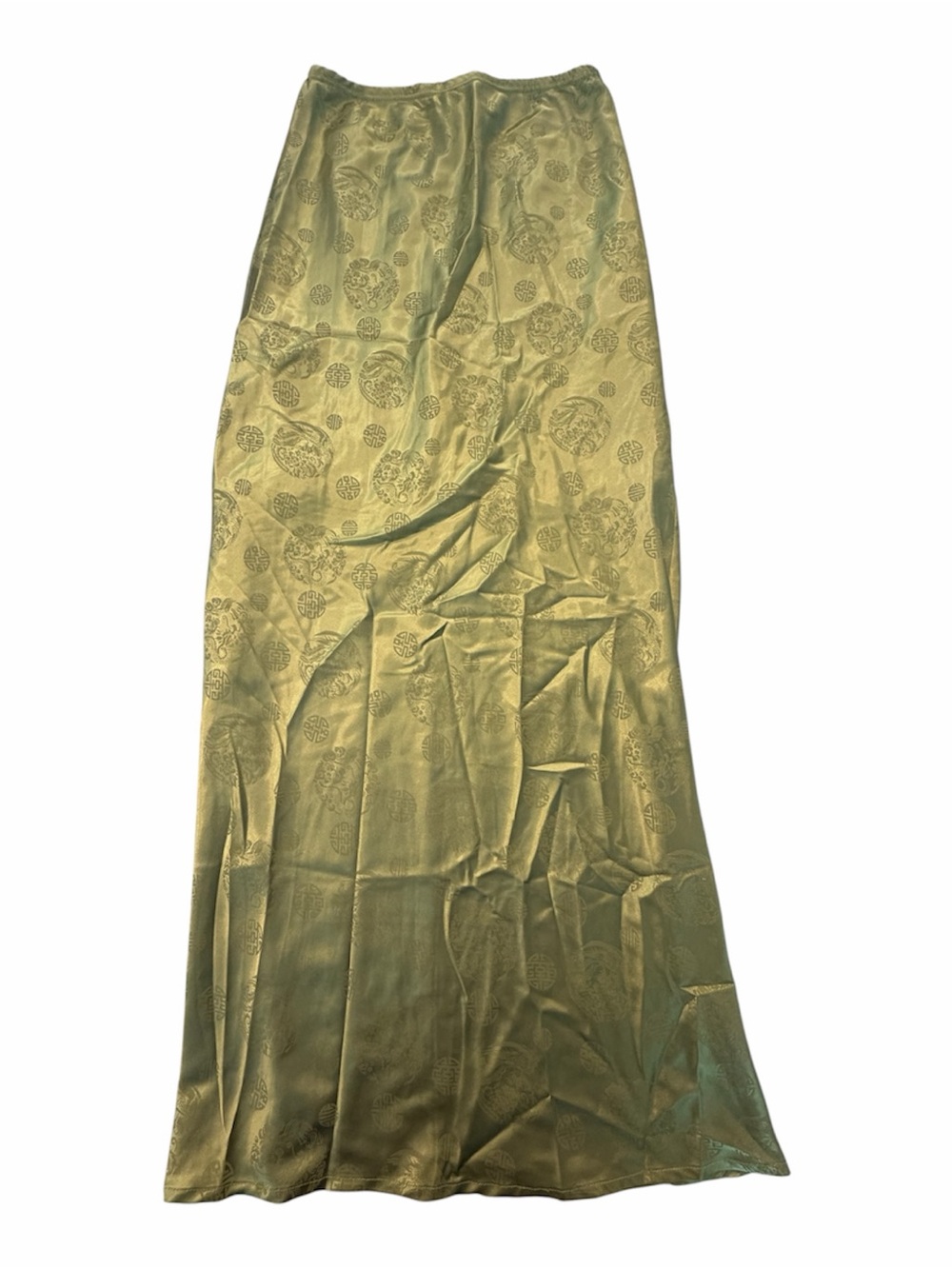Princess Polly Olive Jacquard Maxi Skirt